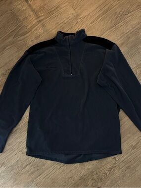 Columbia Navy and Black Quarter-Zip Fleece